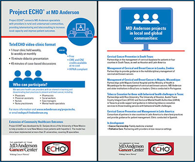 Project ECHO at MD Anderson flyer